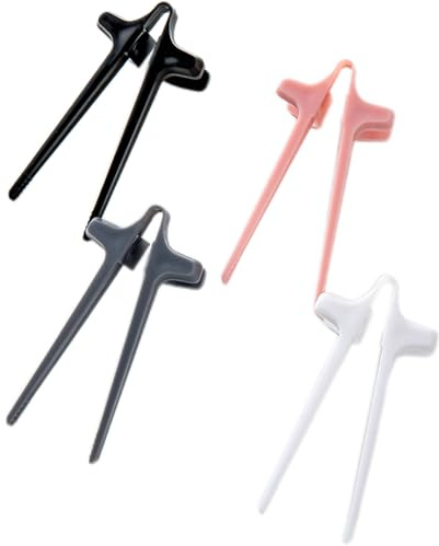 4 bastoncini per le dita per giocatori, chip per mangiare senza dita grasse, bastoncini per mangiare cibo snagger pinze da gaming, bacchette aiuto gamer, pinze per dita