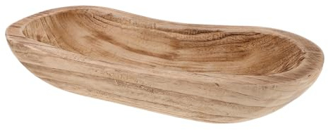 Gatuida Bandeja Rústica de Madera Alargada para Centro de Mesa Soporte Decorativo para Velas y Cuenco Multifuncional para Aperitivos y Frutas para Comedor y Cocina