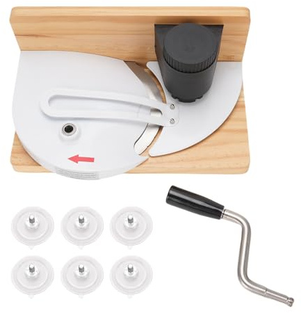 Tomotato Máquina de Cortar Pan Manual con Base de Ventosa, de Transmisión de Engranajes Eficiente, Mango Ergonómico, Corte Estable y Uniforme para Hogar, Restaurantes, Pana