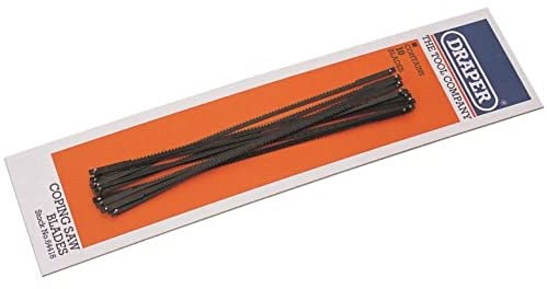 Draper 170mm Coping Saw 10 Piece Assorted Blades | 15TPI Cutting Tools Spare Parts| Pinned ends | 64416