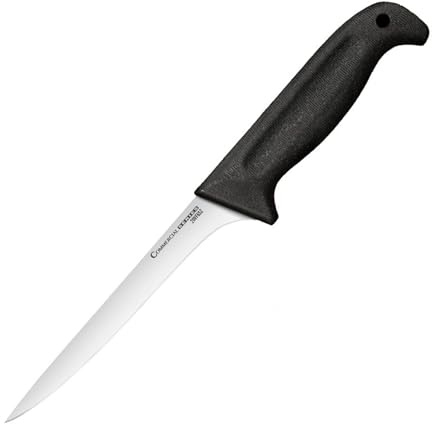 Cold Steel, Commercial Series 6 Fillet, Fischmesser, Filetiermesser, poliert, schwarz, Messer für Angeln, Fischen, Camping