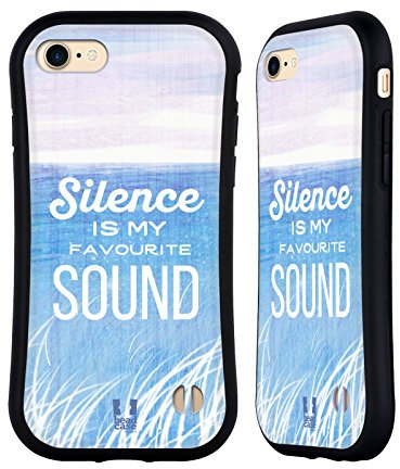 Head Case Designs Silence Empreintes de Bloc de Bois Coque Hybride Compatible avec Apple iPhone 7/8 / SE 2020 & 2022