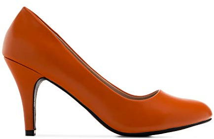 Andrés Machado - Eleganta klackar för kvinnor och flickor med 9,5 cm klack - AM422 - Rund tå - Vacker klack - Denna modell är en liten storlek - Läder liknande terracotta, EU 42