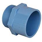 20-er Pack PVC Gewinde Muffennippel 50mm Klebemuffe x 1,5 Außengewinde