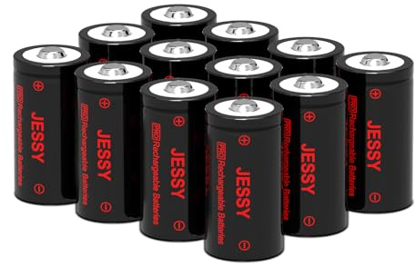 JESSY 12 Pack CR123A Lithium Batteries, 3.7V Rechargeable Batteries for Arlo Wireless Cameras VMC3030 VMK3200 VMS3330 3430 3530 and Flashlight Polaroid Microphone