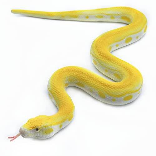 Falska ormar leksak mjuk gummiorm figur trädgårdorm fåglar skrämma ekorre python orm leksaksfigurer stressminskning leksak halloween upptåg rekvisita (Python)