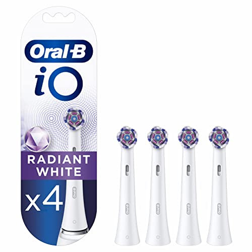 Oral-B iO Radiant White Recambios para Cepillo de Dientes Eléctrico, Blanco, 4 Unidad (Paquete de 1)