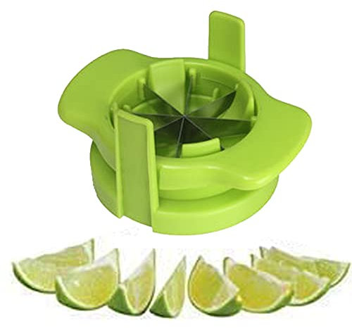 NIANE Lemon & Lime Wedge Slicer Lemon Slicer Kitchen Multipurpose Stainless Steel Orange Slitter Fruit Cutter Kitchen Accessories,Green