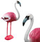 KADAX Garden Flamingo Figure, 80 cm Decorative Flamingo Figurine, Plastic Garden Stake, Garden Figure Exotic Bird, Pink Pond Figure, Garden Decoration for Pond (Pack of 1)