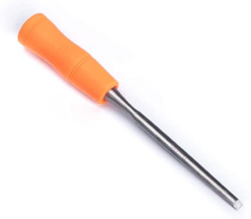 OITTo Wood Chisel Heavy Duty Tools Set - Cr-V Steel with PVC Soft Grip - Sharp Carving Bevel Edge - Steel Butt for Hammer,6mm