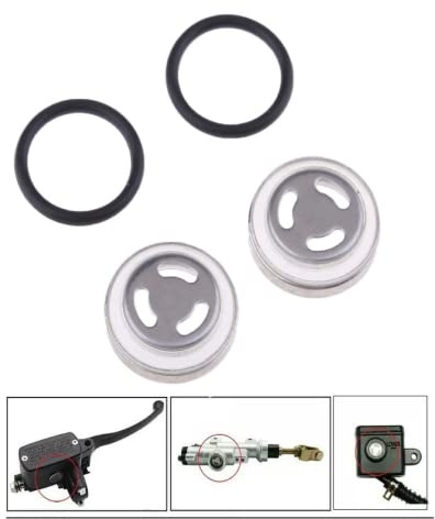2X Motorrad SCHAUGLAS Ø 18 mm Bremspumpe Bremsflüssigkeitsbehälter Reparatursatz passt für Bremse Master Zylinder Reservoir Motorrad Dirt Bike Roller Yamaha Kawasaki Hondaa Suzukii
