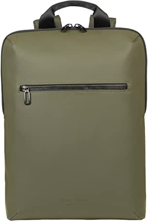 Tucano, Gommo Backpack Zaino Porta PC per Laptop 15.6 e MacBook 16, in Materiale Gommato, Zaino Lavoro Uomo Donna con Tasca Imbottita, Schienale Traspirante e Fascia Trolley, 29x41x11,5 cm