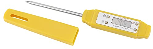 1Pc Instant Reading, Thermometer Kitchen Probe Type Electronic Digital Food Temperature Barbecue and Cooking BBQ Meat Probe (Yellow)