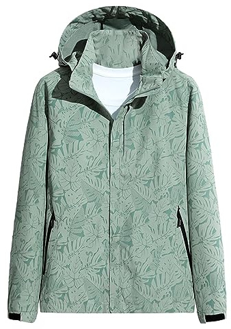 Veste softshell pour femme - Impression tendance - Veste à capuche solide - Veste de sport d'extérieur - Veste fonctionnelle coupe-vent et imperméable - Veste demi-saison printemps et automne