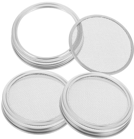 BESPORTBLE 9 STK Abdeckungen für Einmachgläser Deckel für Brokkolisprossen Tabletts für Pflanzen sprießen kann Siebdeckel Lebensmittelqualität Mesh-Abdeckung Bohnensprossen Suite Einmachglas