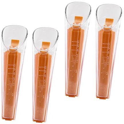 PRETYZOOM 4sets Yeast Measuring Cups Graduated Yeast Weighing Cup Baking Measuring Sealing Clip for Household Baking Pastry