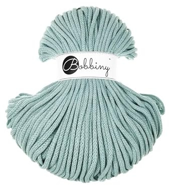 Bobbiny Premium Cords 5 mm - Rope-Garn 100 m 100% Baumwolle (Dugg Egg Blue)