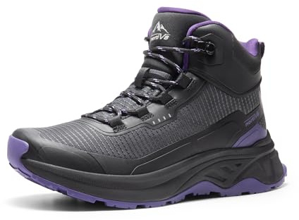 NORTIV 8 Stivali Trekking Caviglia Donna Leggeri | Leggera solo 12,3 once con soletta in EVA e tomaia in tessuto Oxford per un comfort ammortizzato e duraturo in ogni