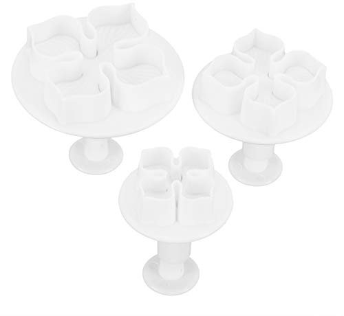 Fondant-Kuchen-Ausstecher, 3 Stück, Blumen-Ausstecher, Fondant-Ausstechformen, Fondant-Formen für Kuchendekoration, Hortensien-Muster, Fondant-Werkzeug-Set