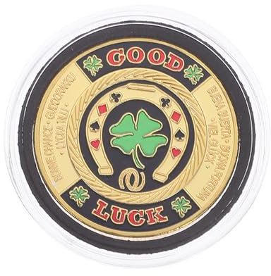 Alasum Münze Card Guard Aus Kupfer Für Poker Pokerkartenschutz Pokerzubehör Mit Langlebiger Kupfer-Konstruktion Als Pokergeschenk Und Pokerkarten-Souvenir Für Tischspiele