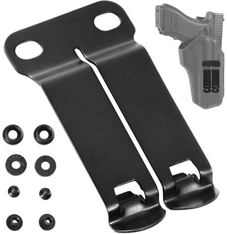 Monoblock-Gürtelclip aus Metall – verdeckte IWB-Holster-Montagebefestigungen, maßgeschneidertes Holster, dunkelmattgraues Metall-Montagezubehör für Holster, Magazintaschen, Messerscheiden, Geldbörsen