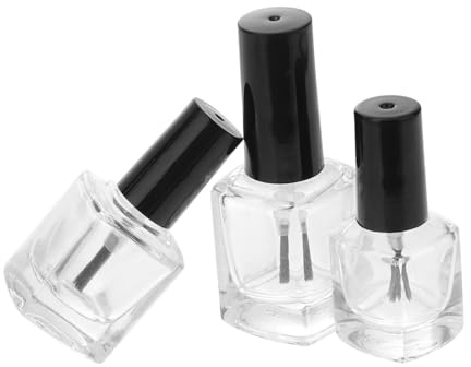 minkissy 3piezas Bote Esmalte Vacío Con Pincel Incluido Frascos Pintauñas Vacíos Unids