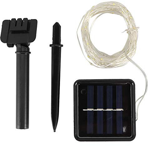10 M 100 LED-Solar-Kupferdraht-Lichterkette, Gartendekoration, Lampenkette, Warmes Licht, 8 Beleuchtungsmodi, Wasserdicht nach IP67, Urlaubslichterkette