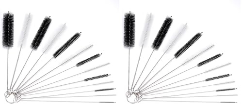 Juego de 13 cepillos de limpieza, pajita, cepillos de limpieza, cepillo de manguera de leche, cepillo de manguera de nailon, juego para tubos de ensayo, limpieza de tetera, boquilla, pajitas, cepillos