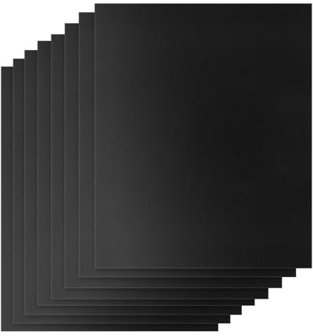 DIKER Griglia Tappetino Grill, Stuoie da Forno Antiaderente per Barbecue, Carta BBQ, Griglia per Garbecue Mat Riutilizzabili per Griglia a Carbone Gas Forno Elettrico Set di 8 pezzi 40x33cm