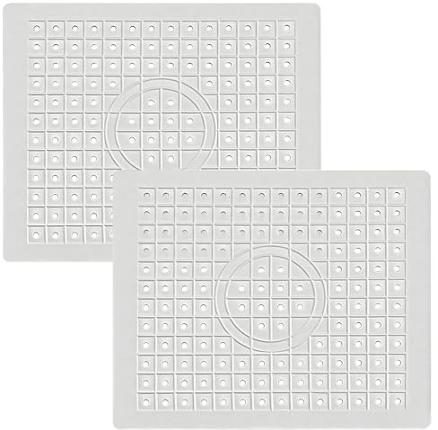 Anseom 2 Pièces Tapis Evier Cuisine Tapis Fond d'évier en Caoutchouc Tapis D'égouttement Découpable Protege Evier Cuisine pour Fond D'évier de Cuisine,26 x 31 CM (Blanc)