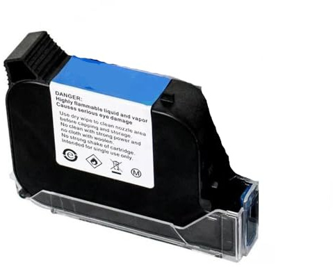 EGRMZ JS12 Black Tij 2. 5 La Cartouche à Encre solvant Compatible avec Les imprimantes Portables Fonctionne avec JS12 Quick Dry 12. Cartouche à Jet d'encre de 7 mm