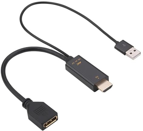 WIKRQIHL Cavo convertitore HDMI-Maschio a Displayport-Femmina 4K@60Hz Cavo Adattatore convertitore HDMI-DP Compatibile