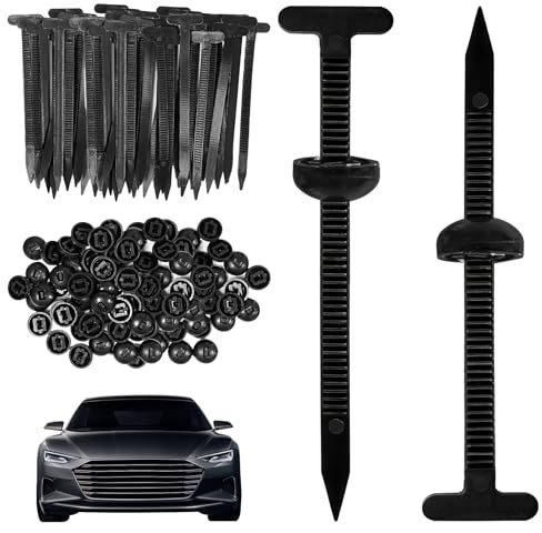 Hebillas para Bridas, Sujetadores de Nylon Universales Autoblocantes y Reutilizables, para Reparación Coches, Hogar, Bricolaje, Industria y Electrónica (200pcs)