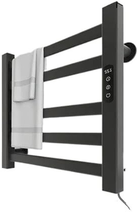 Portasciugamani Riscaldato Elettricamente Da Bagno Smart Home In Fibra Di Carbonio Asciugatura A Temperatura Costante Ripiano Senza Perforazione Riscaldamento rapido ed efficiente(G)