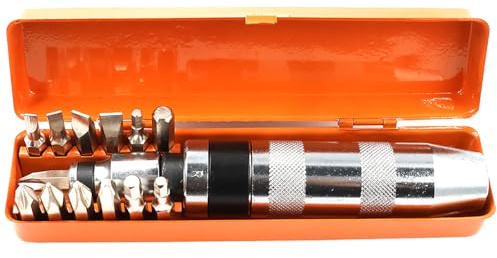 Anhoer 14Pcs Manual Impact Screwdriver Set 1/2 Drive Manual Impact Driver with Screw Adapter and Phillips Slotted Bits for Tighten and Rusted Fasteners or Frozen Bolts