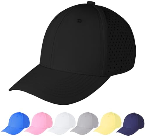 AUYAO Unisex vattentät baseballkeps klassisk andningsbar lastbilskepsar lätt sportkeps nät toppmössa sol regnskydd baseballkeps solskärm hatt för löpning vandring fiske, Svart, Water-Repellent
