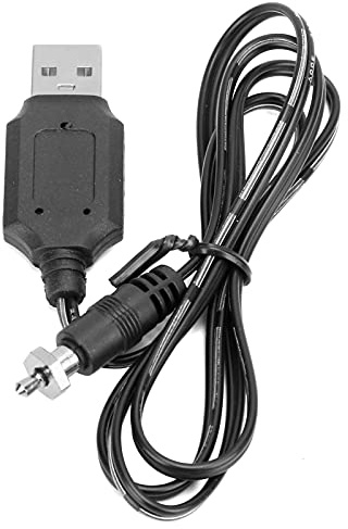 Alomejor Corrosion Resistant RC Car Igniter Charging Cable, USB Charger for Remote Control Model Cars with Flexible Durable Stainless Steel Material
