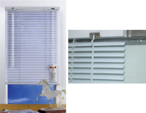 TENDA VENEZIANA BIANCA CON LAMELLE DA MM. 25 CM. 100X170H
