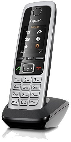 Gigaset C430H Schnurlostelefon (4,6 cm (1,8 Zoll) TFT-Farbdisplay, Dect-Telefon, Freisprechen) schwarz/silber