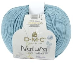 Ovillo de Lana Media Natura de DMC, 100% algodón, Color 03, 100% algodón, Turquoise N49, 9.0 x 9.0 x 7.0 cm