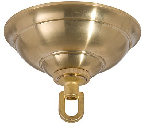 B&P Lamp® Small Die Cast Brass Ceiling Light Canopy Plate Kit (4 3/4 Inch)