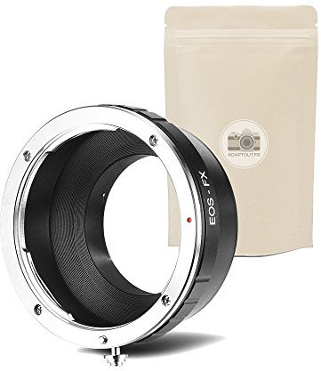 EOS FX - Anello adattatore per obiettivo Canon EOS EF EF-S verso corpo macchina Fuji FX - 100% in metallo - Messa a fuoco infinito conservata - Adaptout marca francese