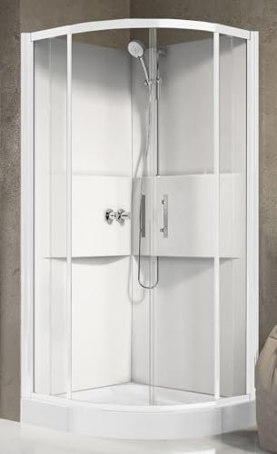 Cabine de douche Média 2.0 - Quart de rond - Portes coulissantes