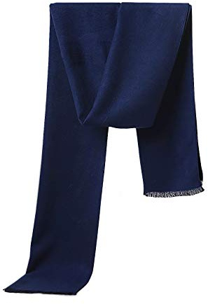 LumiSyne Sciarpa In Lana Calda Per Uomo Invernale Stile Casual d'Affari Foulard Tinta Unita Classica Cashmere Morbido Sciarpa Lunga Con Nappa