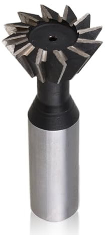 10-35mm*45° / 60° End Mill, HSS Dovetail Cutter Milling Tool Straight Shank Dovetail Slot Cutter End Mill CNC Bit (Cutter Diameter: 12mm, Milling angle: 45°)