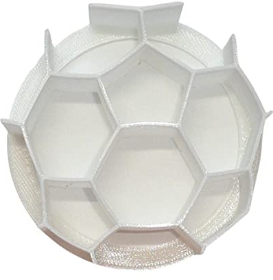 YNGLLC SOCCER BALL DESIGN PATTERN CONCHA CUTTER MEXICAN SWEET BREAD STAMP MADE IN USA PR4615, White