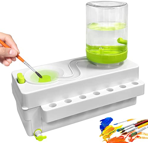 SZBYH Pinselreiniger Bürstenspüler, Brush Rinser Wasserkreislaufspüler, Multifunktionaler Pinsel Reiniger, Make up Pinsel, Künstlerbedarf Bürstenspüler für Acryl, Aquarell und auf Wasserbasis