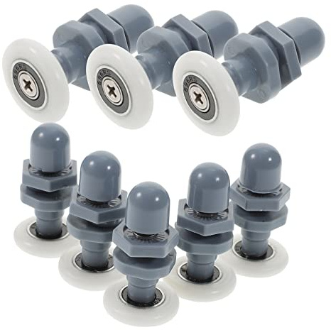 8 Roulettes de Porte de Bain en Abs, Glissement Fluide et Résistant | Porte Vitrée Coulissante, Ouverture Verre 2-14mm, Épaisseur 4-6mm, Montage DIY