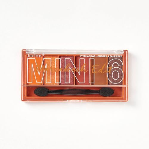 Technic Mini Edit 6 Lidschatten-Palette, lang anhaltende und vermischbare matte und schimmernde Farbtöne 7.2g (Marrakech)