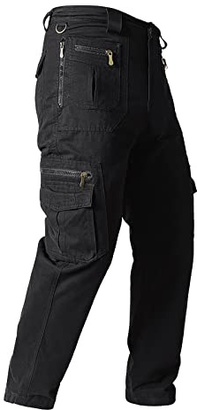 Generisch Herren Hose Cargo Outdoor Männer Stretch Arbeitshosen Einfarbig Combat Tactical Mit Taschen, S-5XL